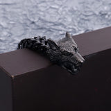 Stainless Steel Biker Wolf Bracelet Men's Bangle Jewelry