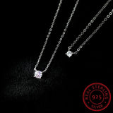 925 Silver Zircon Pendant Necklace for Women Wedding RHN745