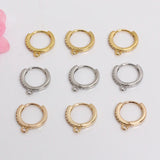 14k Plated Zircon Hoop Earring Hooks for DIY Jewelry Making