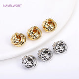 18K Plated Round Embossed Spacer Beads