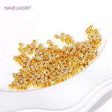 2.5mm 18K Gold Plated Cube Spacer Beads DIY Bracelet Crafts