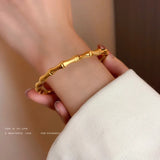Brass Bamboo Pushpull Bracelet