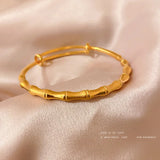 Brass Bamboo Pushpull Bracelet