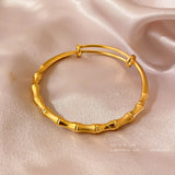 Brass Bamboo Pushpull Bracelet