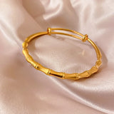 Brass Bamboo Pushpull Bracelet