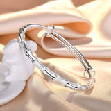 Brass Bamboo Slub Push-Pull Bracelet Female Whitening Plain Ring Bracelet