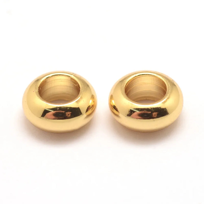 Brass Beads Rondelle Golden Platinum 5x2mm 6x3mm 6.8x3mm