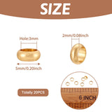 Brass Beads Rondelle Golden Platinum 5x2mm 6x3mm 6.8x3mm