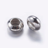 Brass Beads Rondelle Golden Platinum 5x2mm 6x3mm 6.8x3mm
