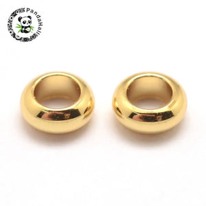 Brass Beads Rondelle Golden Platinum 5x2mm 6x3mm 6.8x3mm