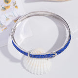 Brass Rhinestone Bracelet Belt Shape Bangle