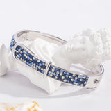 Brass Rhinestone Bracelet Belt Shape Bangle