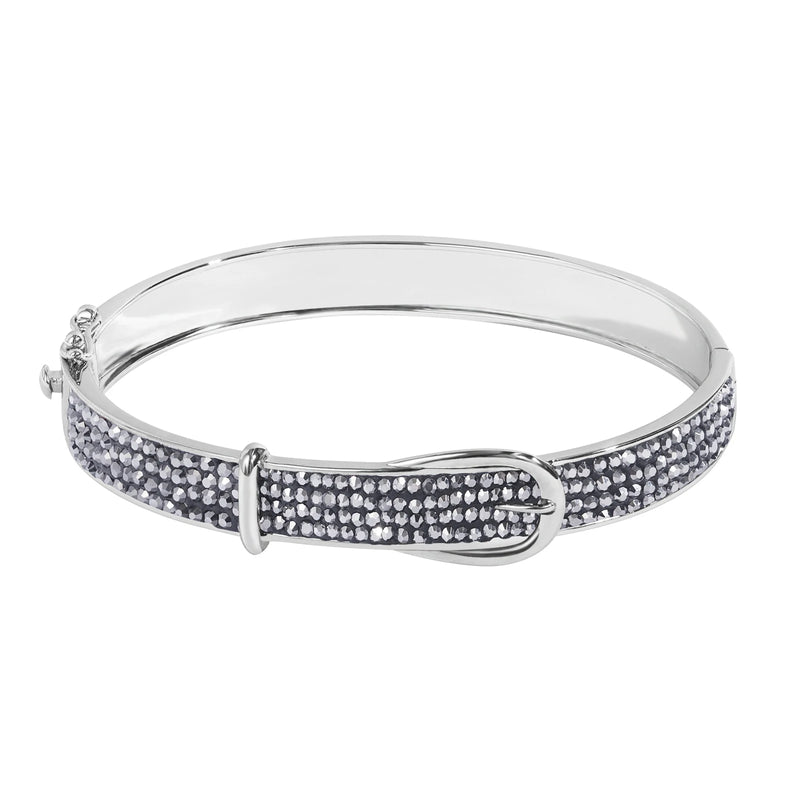 Brass Rhinestone Bracelet Belt Shape Bangle