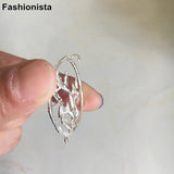 Brass Casting Silver-color Fan/Fowers/Dragonfly Charms 26*22mm