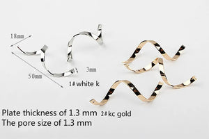 Brass Wave Earrings DIY Accessories Kit