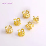 18K Plating Flower Bead Caps for Jewelry Making