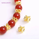 18K Plating Flower Bead Caps for Jewelry Making
