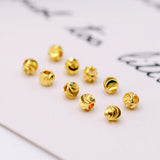 Brass Plated Faceted Moon Cut Spacer Bead Jewelry Making Supplies