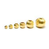 Moon Cut Spacer Bead Faceted Half Round Corrugated Beads