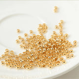 Brass Plated Ball Stoppers Beads for Jewelry Making