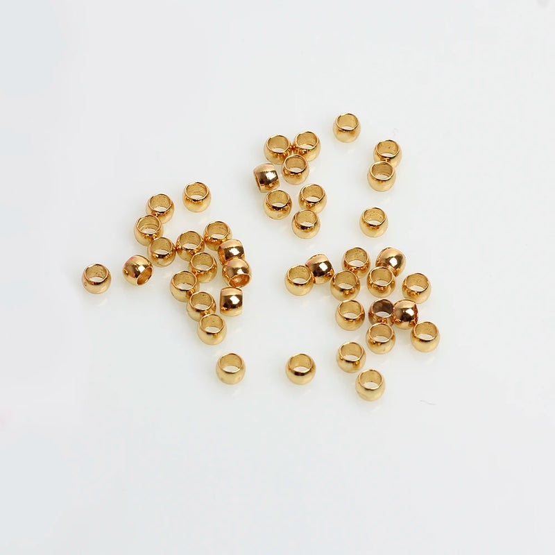 Brass Plated Ball Stoppers Beads for Jewelry Making