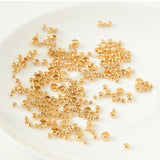 Brass Plated Ball Stoppers Beads for Jewelry Making