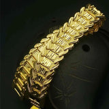 Men's 24k Plated Brass Faucet Bracelet 20cm Long
