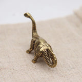 Brass Dinosaur Small Statue Desk Ornaments Tea Pet Vintage Figurines