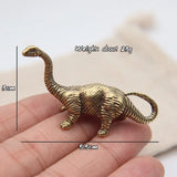 Brass Dinosaur Small Statue Desk Ornaments Tea Pet Vintage Figurines