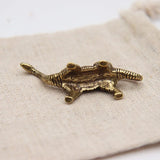 Brass Dinosaur Small Statue Desk Ornaments Tea Pet Vintage Figurines