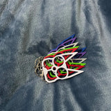 Justice Cat Brass Knuckles Key Ring
