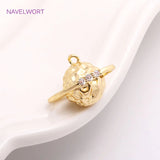 Brass Spherical Charms 14K Planet Pendants DIY Jewelry Making Findings