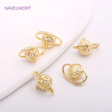 Brass Spherical Charms 14K Planet Pendants DIY Jewelry Making Findings