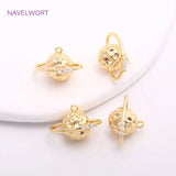 Brass Spherical Charms 14K Planet Pendants DIY Jewelry Making Findings