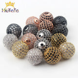 Micro Pave CZ Spacer Beads for Jewelry Making 4/6/8/10/12mm
