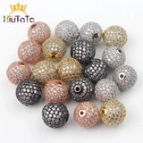 Micro Pave CZ Spacer Beads for Jewelry Making 4/6/8/10/12mm