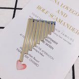 Brass Plated Single Hole Flat Strip Pendant DIY Jewelry Ear Jewelry Earring Mate