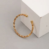 Brass Plating Real Bangle Bracelet Women's Sparkling Bracelet