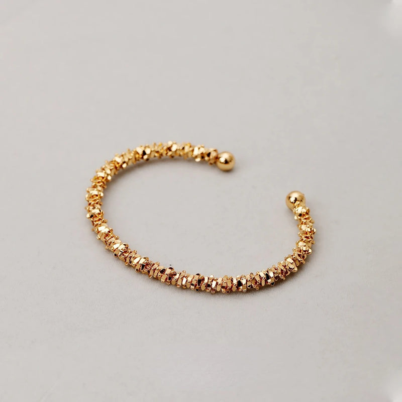 Brass Plating Real Bangle Bracelet Women's Sparkling Bracelet
