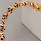 Brass Plating Real Bangle Bracelet Women's Sparkling Bracelet