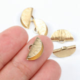 Brass Ribbon Crimps Findings for DIY Jewelry Making 15mmx8.5mm