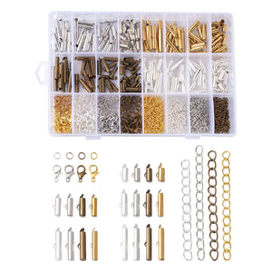 Brass Slide On End Clasp Tubes Chain Extender DIY Jewelry Supplies