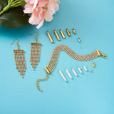 Brass Slide On End Clasp Tubes Chain Extender DIY Jewelry Supplies