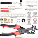 Brass Snap Fastener Punch Plier Tool Sets with Hammer