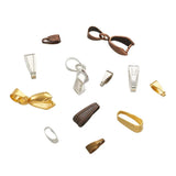 Mixed Brass Snap on and Ice Pick Bails for Pendants 480pcs/box