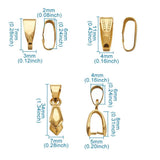 Mixed Brass Snap on and Ice Pick Bails for Pendants 480pcs/box