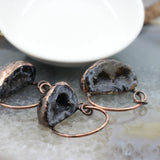 Agates Druzy Geode Pendants, Natural Quartz Crystal Necklace Charms