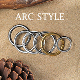 Brass Titanium Zirconium Stainless Steel Key Rings Keychains for Men