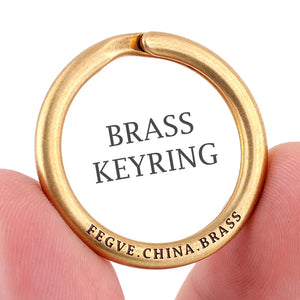 Brass Titanium Zirconium Stainless Steel Key Rings Keychains for Men