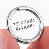 Brass Titanium Zirconium Stainless Steel Key Rings Keychains for Men